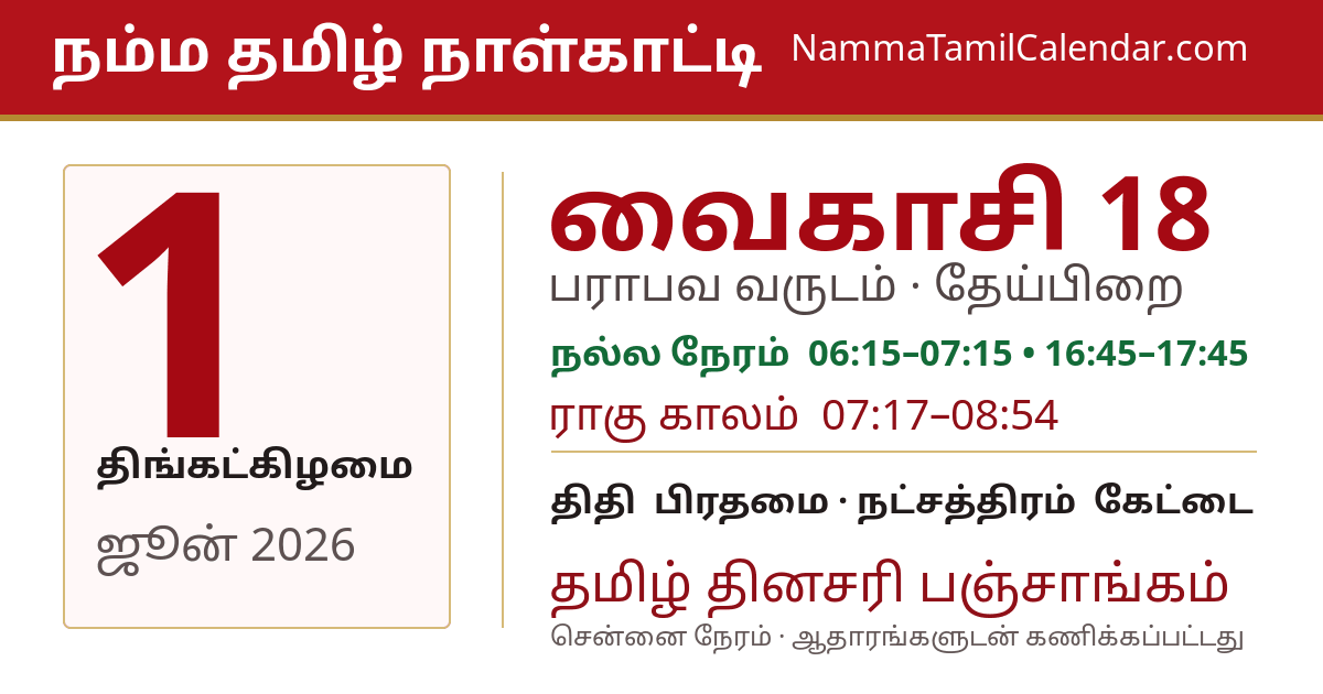 ஜூன் 1, 2026 சென்னை தமிழ் காலண்டர் பகிர்வு படம்