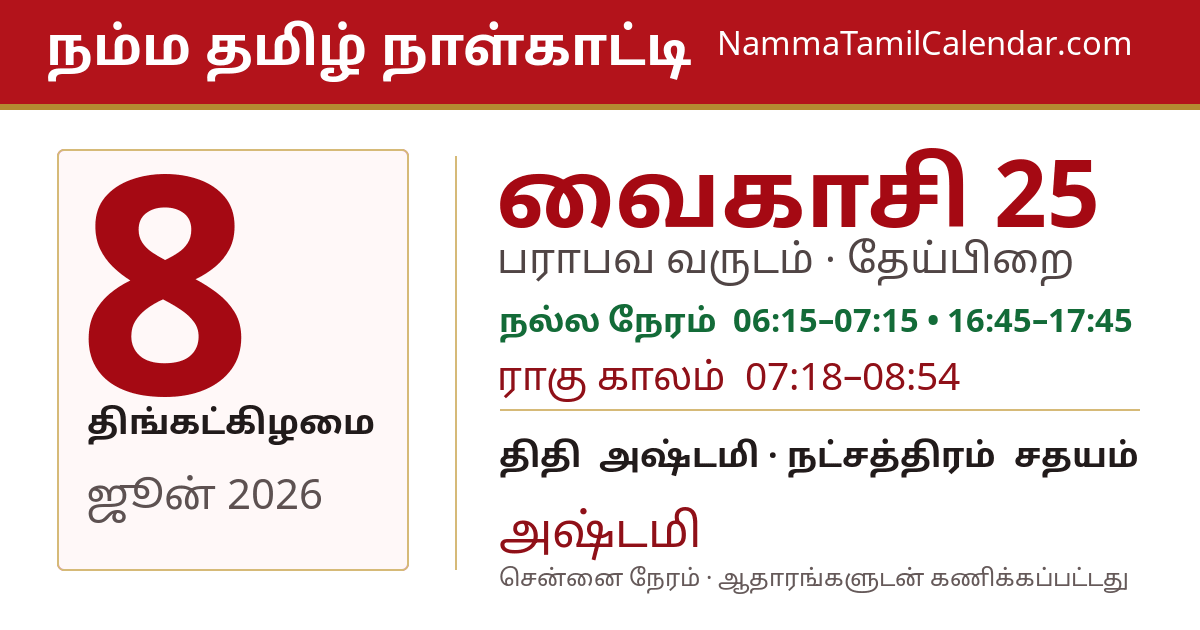 ஜூன் 8, 2026 சென்னை தமிழ் காலண்டர் பகிர்வு படம்