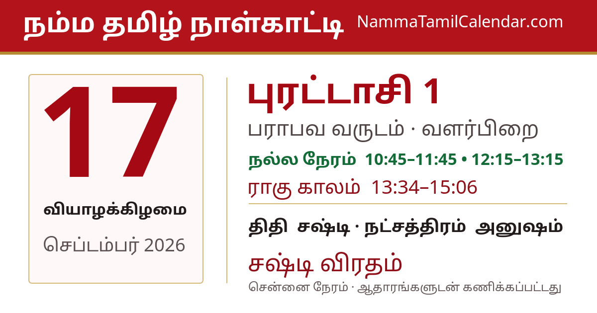 செப்டம்பர் 17, 2026 சென்னை தமிழ் காலண்டர் பகிர்வு படம்