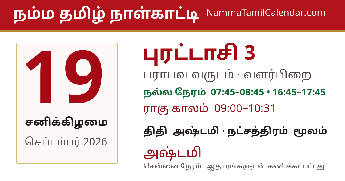 செப்டம்பர் 19, 2026 சென்னை தமிழ் காலண்டர் பகிர்வு படம்