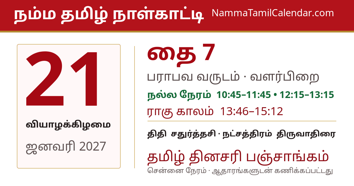 ஜனவரி 21, 2027 சென்னை தமிழ் காலண்டர் பகிர்வு படம்