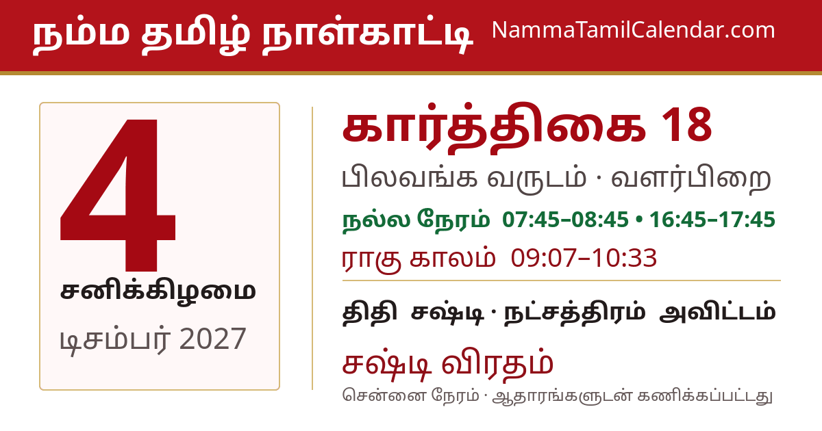 டிசம்பர் 4, 2027 சென்னை தமிழ் காலண்டர் பகிர்வு படம்