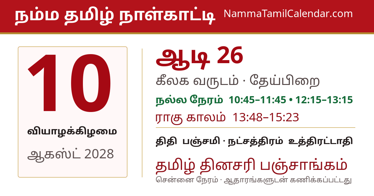 ஆகஸ்ட் 10, 2028 சென்னை தமிழ் காலண்டர் பகிர்வு படம்