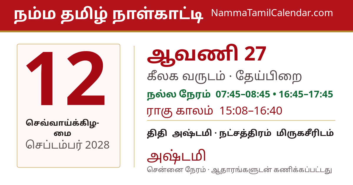செப்டம்பர் 12, 2028 சென்னை தமிழ் காலண்டர் பகிர்வு படம்