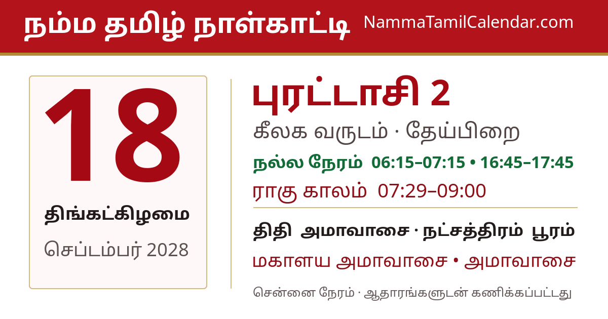 செப்டம்பர் 18, 2028 சென்னை தமிழ் காலண்டர் பகிர்வு படம்