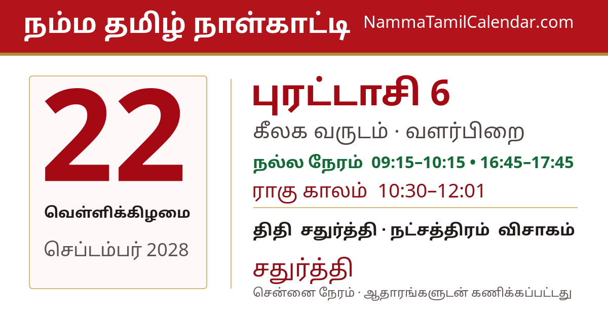 செப்டம்பர் 22, 2028 சென்னை தமிழ் காலண்டர் பகிர்வு படம்