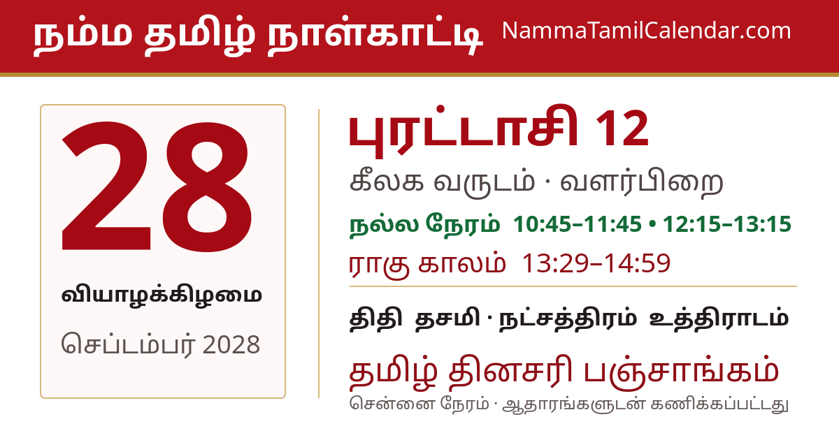 செப்டம்பர் 28, 2028 சென்னை தமிழ் காலண்டர் பகிர்வு படம்