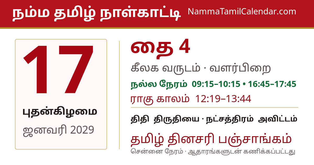 ஜனவரி 17, 2029 சென்னை தமிழ் காலண்டர் பகிர்வு படம்