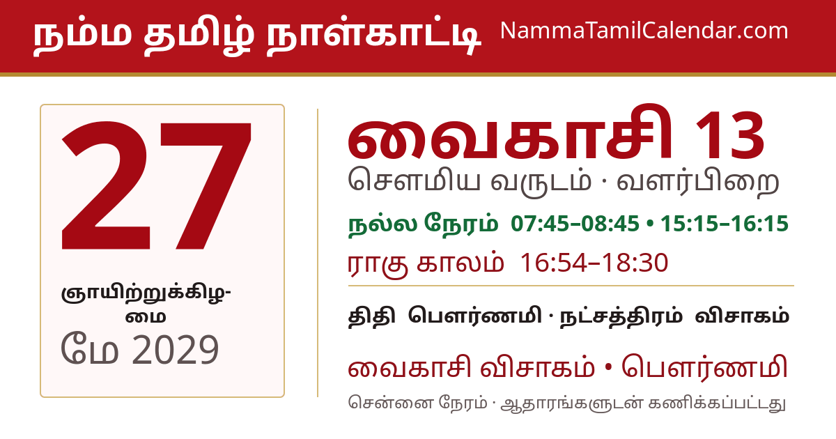 மே 27, 2029 சென்னை தமிழ் காலண்டர் பகிர்வு படம்